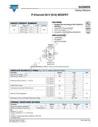 SI2399DS-T1-GE3 Datasheet Cover