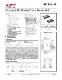SI2494-A-GM Datasheet Cover