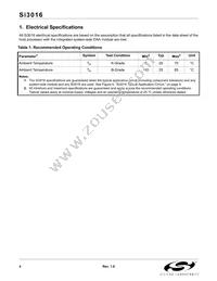 SI3016-BS Datasheet Page 4