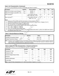 SI3016-BS Datasheet Page 7