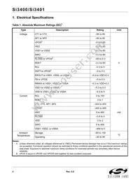 SI3400-E1-GM Datasheet Page 4