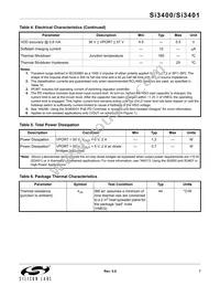 SI3400-E1-GM Datasheet Page 7