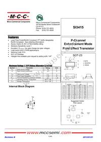 SI3415-TP Datasheet Cover