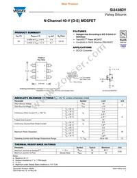 SI3438DV-T1-GE3 Datasheet Cover