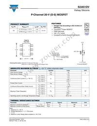 SI3451DV-T1-GE3 Datasheet Cover