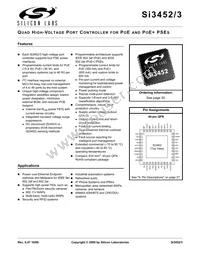 SI3452-B01-IM Datasheet Cover