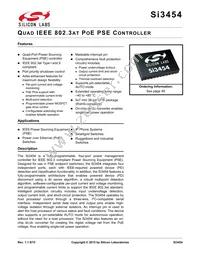 SI3454-B01-IMR Datasheet Cover