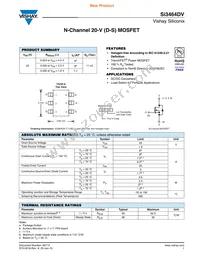 SI3464DV-T1-GE3 Datasheet Cover