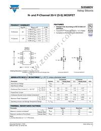 SI3588DV-T1-GE3 Datasheet Cover