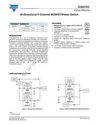 SI3831DV-T1-GE3 Datasheet Cover