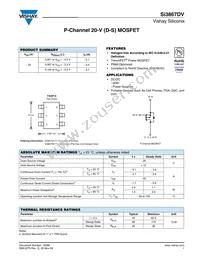 SI3867DV-T1-GE3 Datasheet Cover