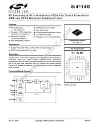 SI4114G-B-GM Datasheet Cover