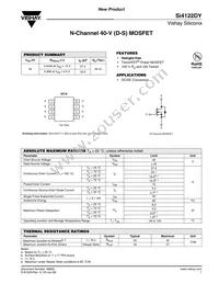 SI4122DY-T1-GE3 Datasheet Cover