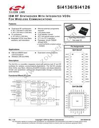 SI4126-F-BMR Datasheet Cover