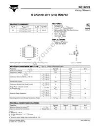 SI4172DY-T1-GE3 Datasheet Cover