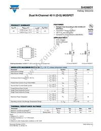 SI4288DY-T1-GE3 Datasheet Cover