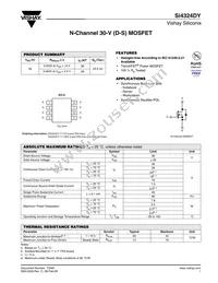 SI4324DY-T1-GE3 Datasheet Cover