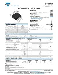 SI4403DDY-T1-GE3 Datasheet Cover