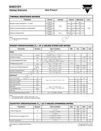 SI4831DY-T1-E3 Datasheet Page 2