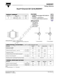SI4923DY-T1-GE3 Datasheet Cover