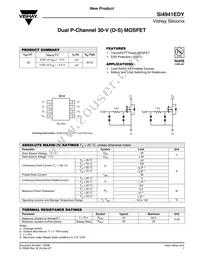 SI4941EDY-T1-E3 Datasheet Cover