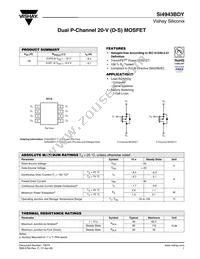 SI4943BDY-T1-GE3 Datasheet Cover