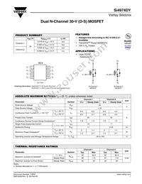 SI4974DY-T1-E3 Datasheet Cover