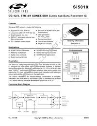 SI5010-B-GMR Datasheet Cover