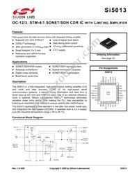 SI5013-D-GMR Datasheet Cover