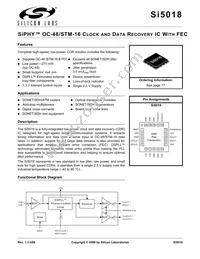 SI5018-B-GM Datasheet Cover