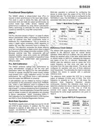 SI5020-B-GMR Datasheet Page 11