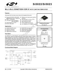 SI5023-BM Datasheet Cover