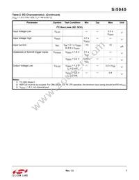 SI5040-D-GMR Datasheet Page 7