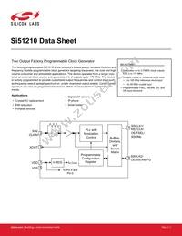 SI51210-A01AFM Datasheet Cover