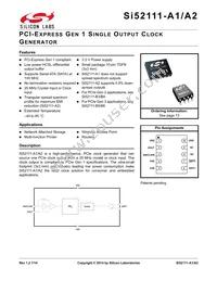 SI52111-A2-GTR Datasheet Cover