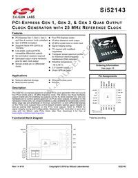 SI52143-A01AGMR Datasheet Cover