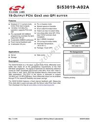 SI53019-A02AGMR Datasheet Cover