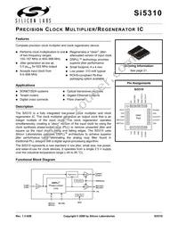 SI5310-C-GMR Datasheet Cover