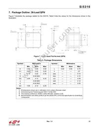 SI5316-B-GM Datasheet Page 21