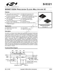 SI5321-F-BC Datasheet Cover