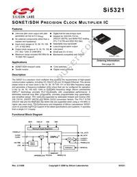 SI5321-G-BC Datasheet Cover