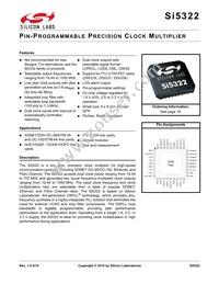 SI5322-B-GM Datasheet Cover