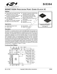 SI5364-F-BC Datasheet Cover