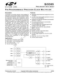 SI5365-B-GQ Datasheet Cover