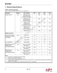 SI5365-C-GQ Datasheet Page 4