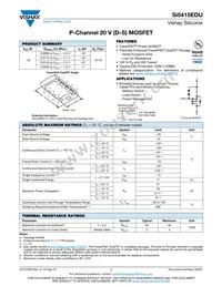 SI5415EDU-T1-GE3 Datasheet Cover