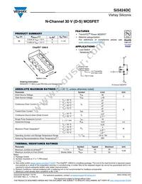 SI5424DC-T1-GE3 Datasheet Cover