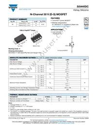 SI5440DC-T1-GE3 Datasheet Cover