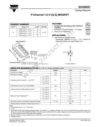 SI5499DC-T1-E3 Datasheet Cover