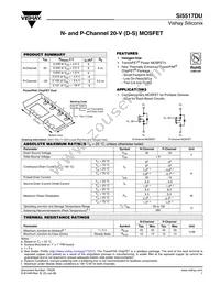 SI5517DU-T1-E3 Datasheet Cover